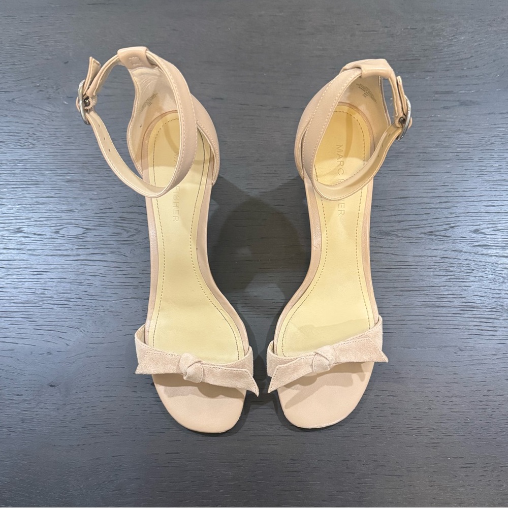 Marc Fisher Nude Ankle Strap Heels